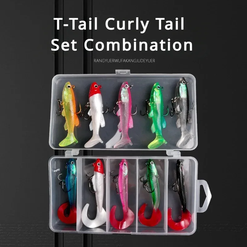 10 Pcs Lure Baits with T-tail  - Fishing Boat Anchor review and price