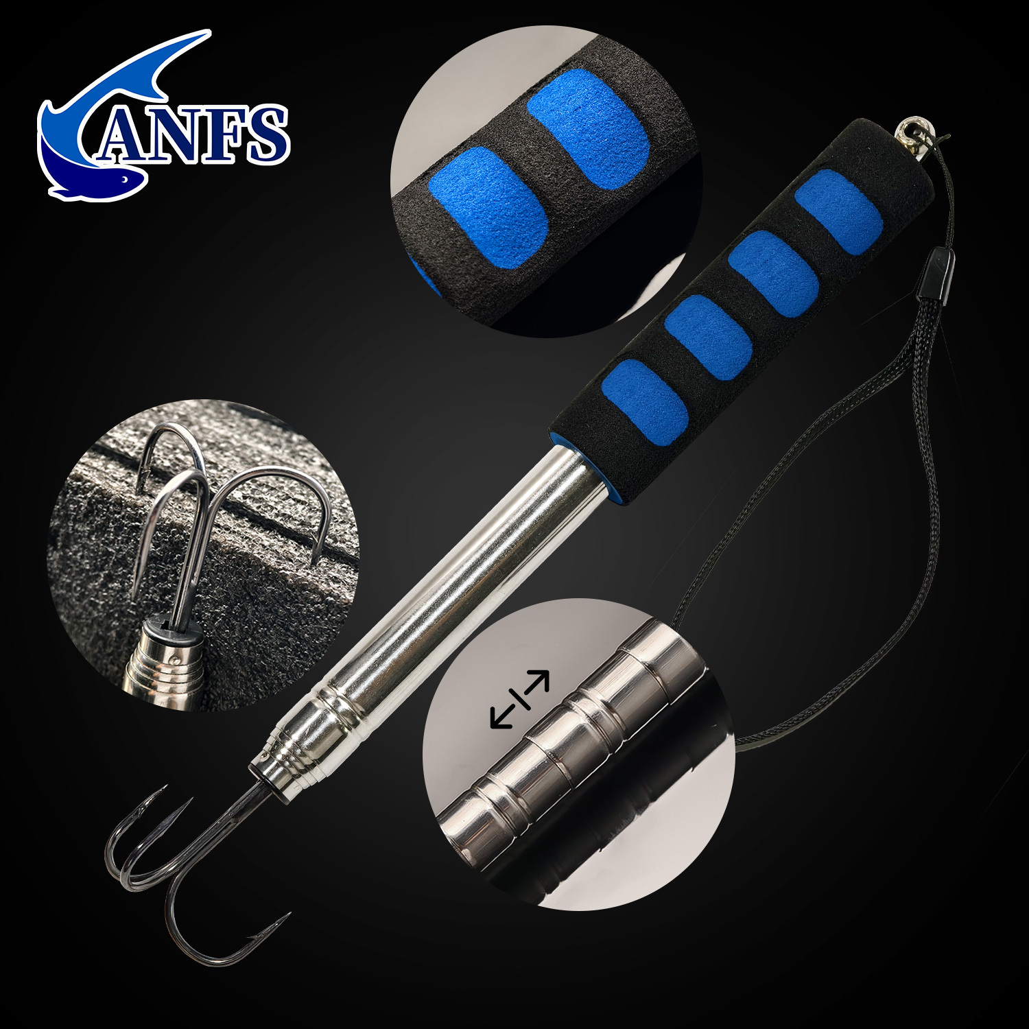 ANFS 1pcTelescopic Fishing Gaf - Fishing Boat Anchor review and price
