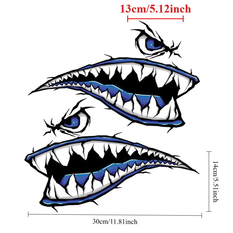 2PCS Shark Teeth Mouth Boat St - Fishing Boat Paddle review and price